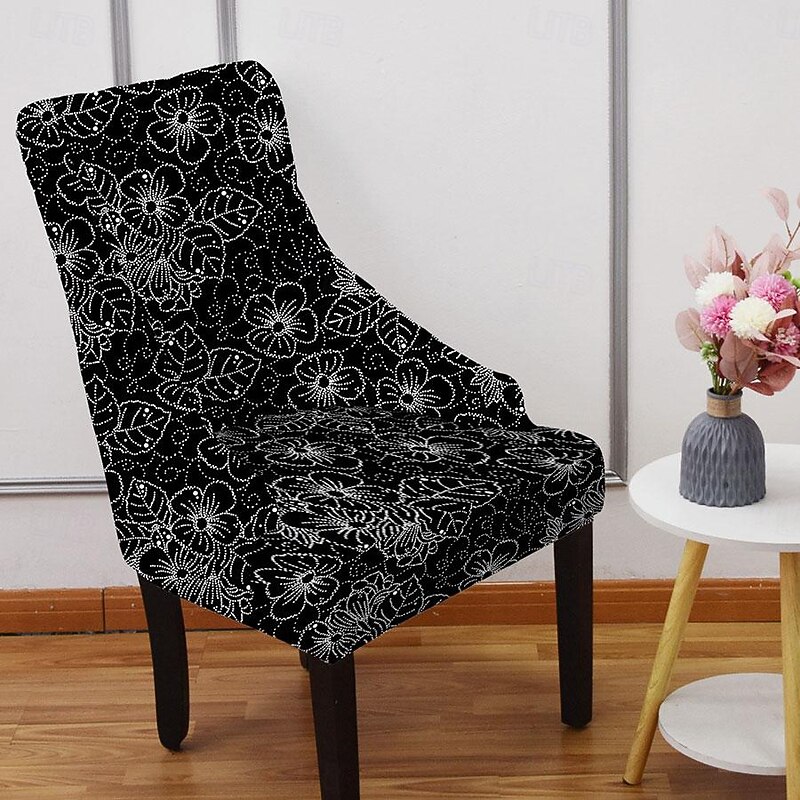 Stretch Wingback Chair Cover Slipcover Floral Printed,Reusable Arm Chair Protector Cover for Dining Room Banquet Home Decor Spandex Fabric Machine Washable Hand Washable3