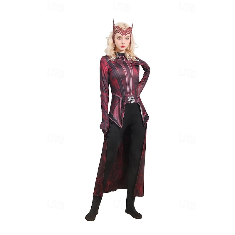 Scarlet Witch Cosplay Costume Theme Party Costume Cosplay Movie Cosplay for Women's Girls' Kid's Adults' Carnival Masquerade Bachelorette Party2