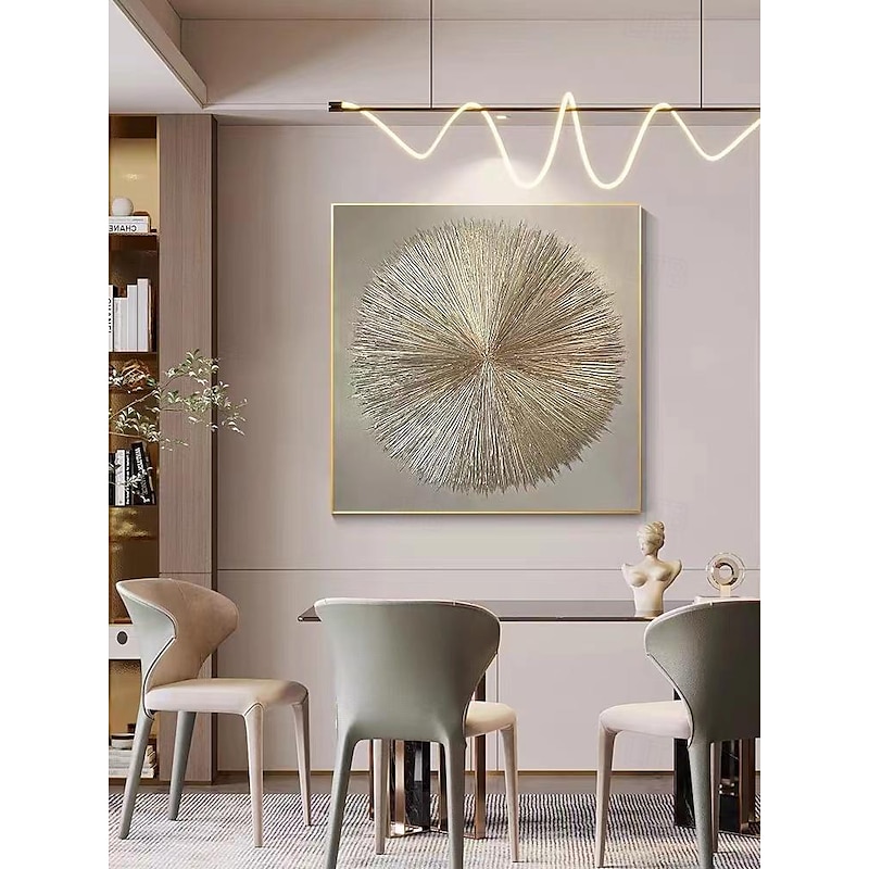 Gold silver Leaf Canvas Art Hand painted Abstract Original Modern Silver Foil Textured Acrylic Painting for Living Room Wall Art Home Decor Stretched Frame Ready to Hang3