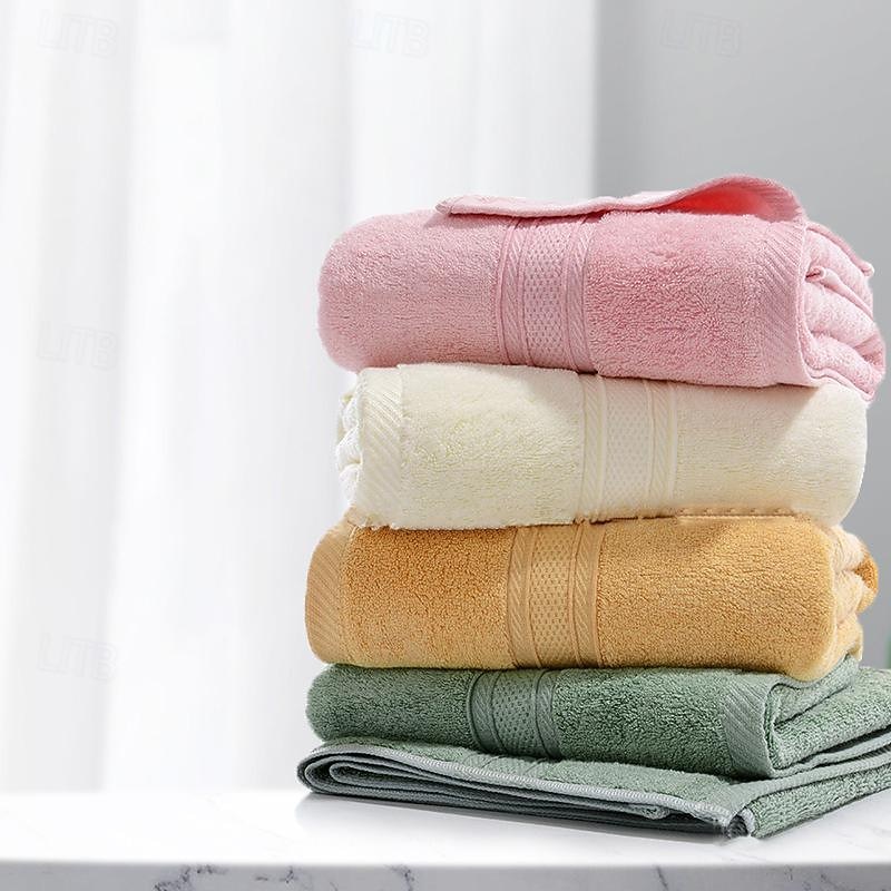 100% Bamboo Fiber Soft And Absorbent Solid Color Hand Towel Or Face Towel For Home Bathroom