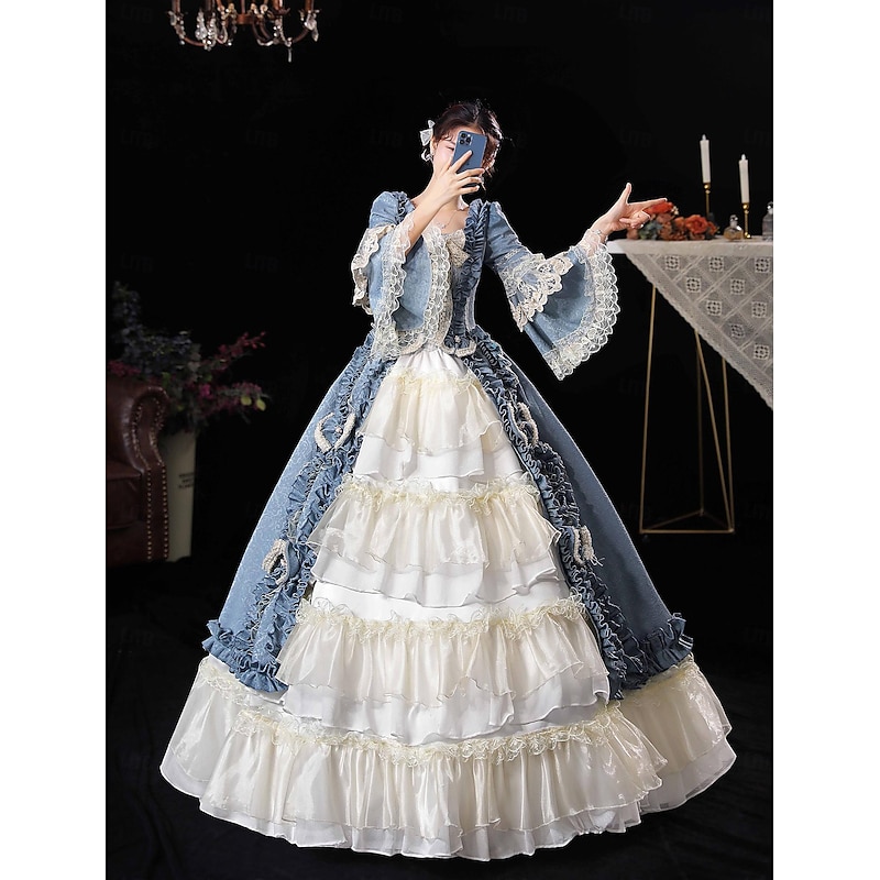Gothic Victorian Medieval Dress Party Costume Prom Dress Princess Shakespeare Bridal Solid Color Ball Gown Fancy Dress Women's Halloween Carnival Valentine's Day Wedding Party Evening Party Teen