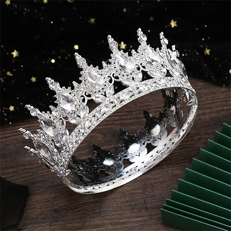 Baroque Round Crown Alloy Headwear Internet Celebrity Birthday Crown Eighteen Year Old Adult Gift Crown Queen - Main Image