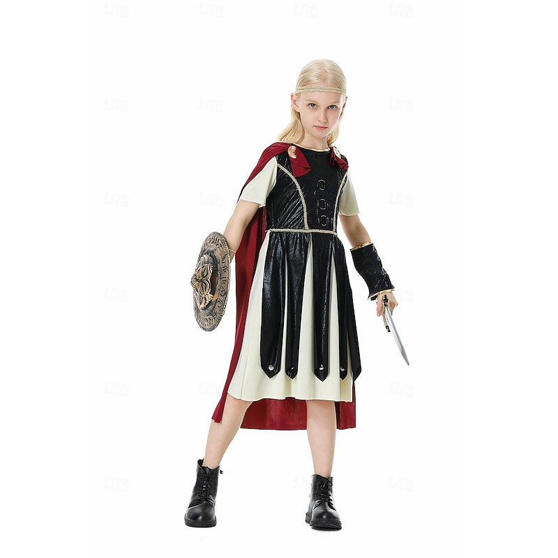 Outfits Cosplay Costume Outfits Roman Costumes Warrior Fancy Dress Boys' Girls' Halloween Carnival Masquerade Performance Halloween Kid's More Accessories Costume