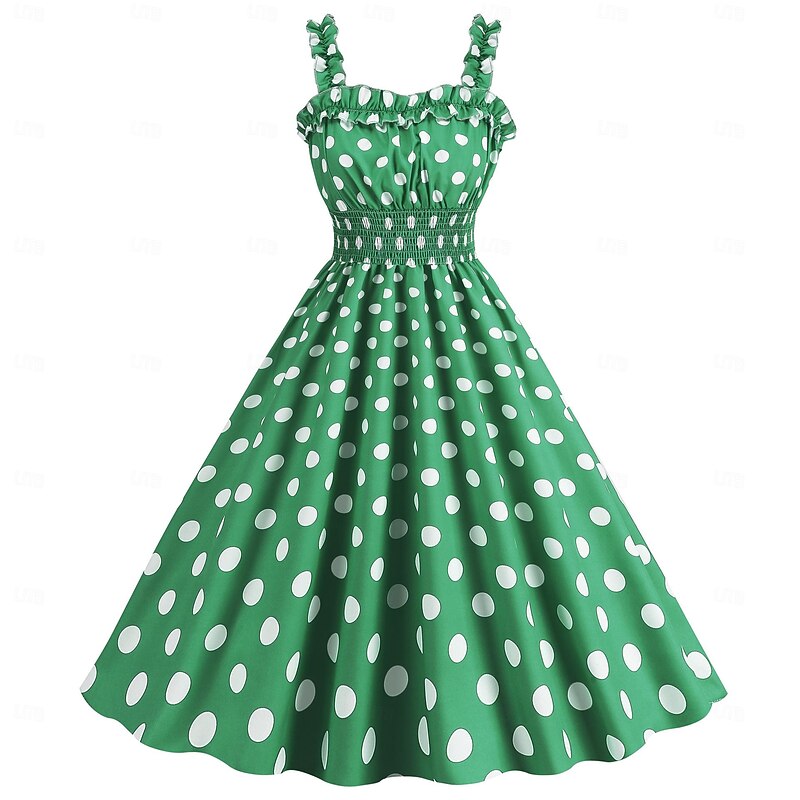 Retro Vintage 1950s Rockabilly Swing Dress Flare Dress Plaid / Check Checkered Gingham Fancy Dress Women's Halloween Masquerade Dailywear Adults Dress Homecoming Dresses3