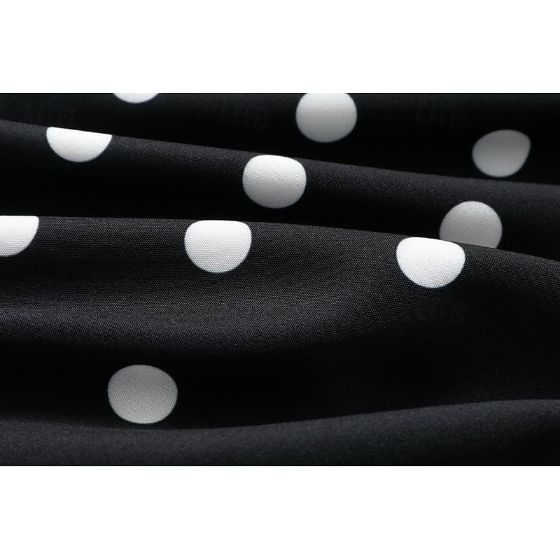 Men's Shirt Summer Shirt Summer Hawaiian Shirt Button Up Shirt Black Pink Long Sleeve Polka Dot Turndown Outdoor Street Button-Down Clothing Apparel Polyester Fashion Casual Breathable Comfortable3