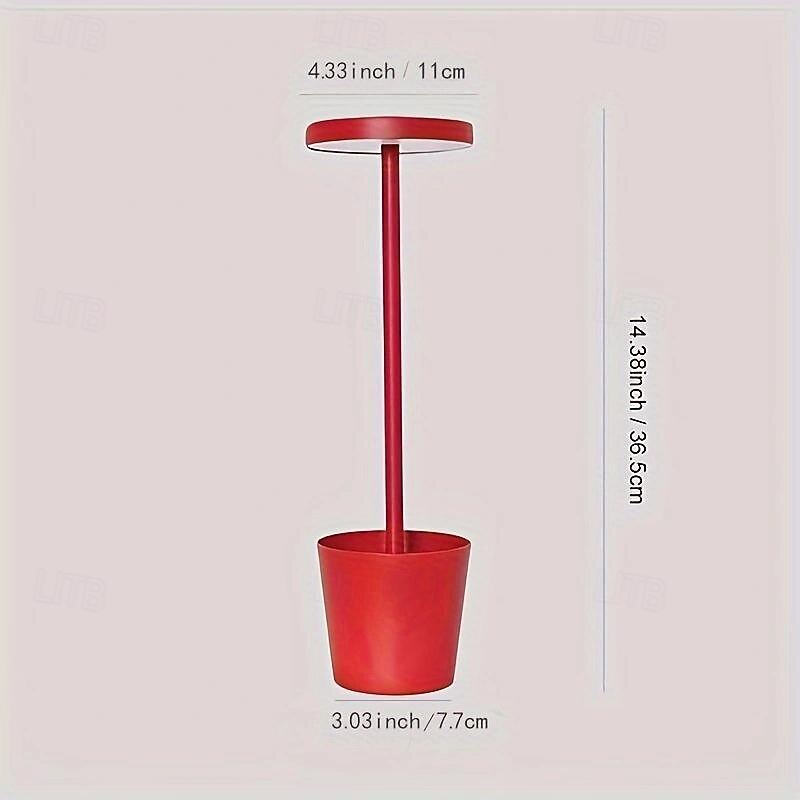 Cordless Table Lamp  with Flower Basket Design  3-Levels Brightness Stepless Dimming Table Light Rechargeable Battery Powered LED Desk Lamp for Restaurant/Home/Patio2