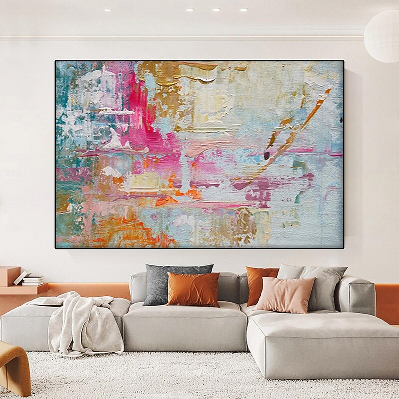 Vibrant Painting hand painted Abstract Painting pink Painting Canvas Painting Handmade Painting Large pattle knife  Oil Painting Home Decor Wall Art painting3