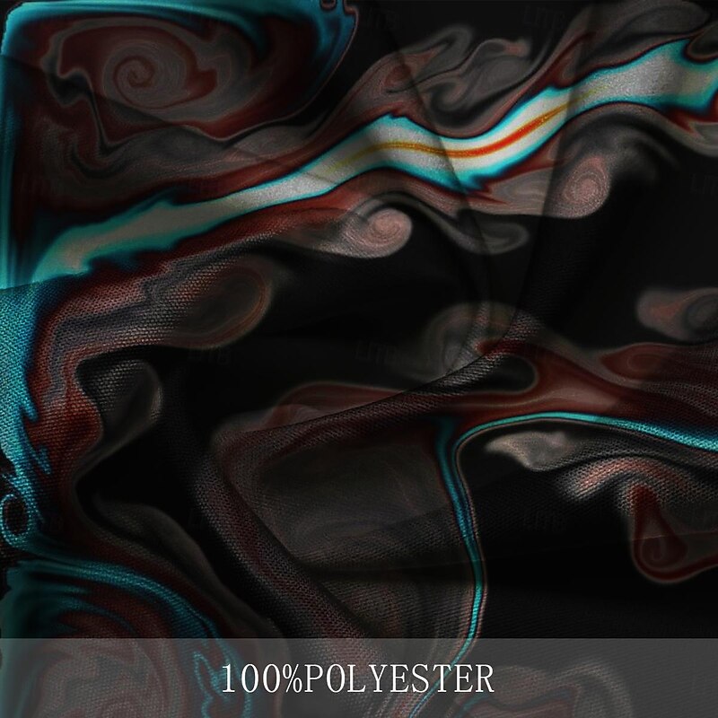 Men's Color Block Geometric Pattern Button Up Shirt Printed Shirts Long Sleeve Abstract Subcultural Fashion Casual Party Causal Casual Spring & Summer Turndown Print Button-Down Rose+Black Black Grey4