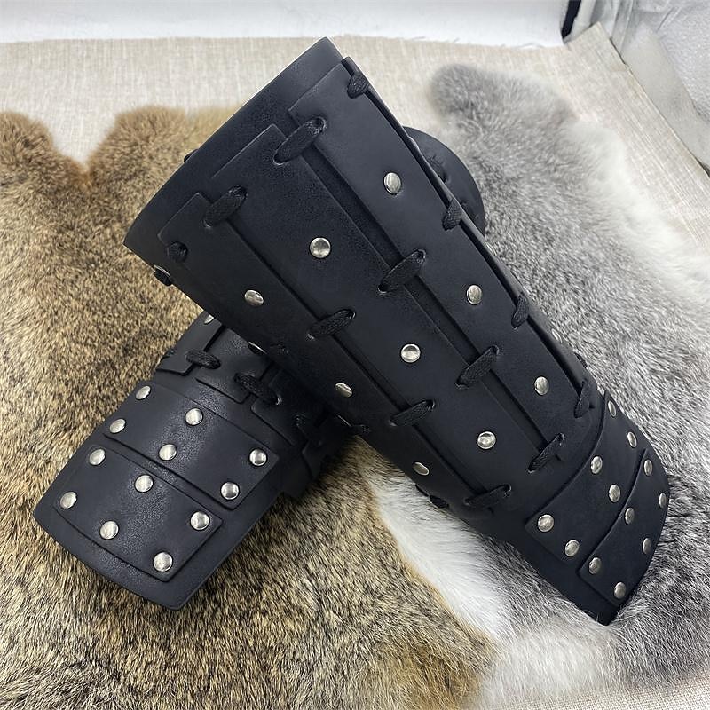 Retro Vintage Punk & Gothic Medieval Armor Wristband Wrist Brace Viking Knights Templar Crusader Archery Fancy Dress Men's Viking Fantasy Halloween Carnival Masquerade Party Stage LARP Adults' 12