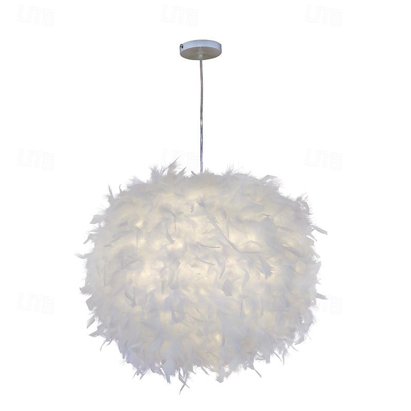 Feather Light Shade For Ceiling Pendant Light Fluffy Lamp Shade Lampshade Lightshade For Table Lamp And Floor Lamp Bedroom Diameter 30cm Pink2