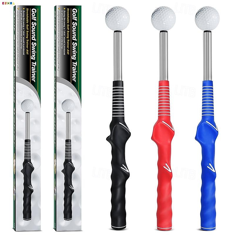 Golf Swing Training Aid - Retractable Sound-Sensing Swing Stick for Correcting Your Golf Swing, Perfect for Indoor and Outdoor Practice, Ideal for Beginners and Professionals Alike