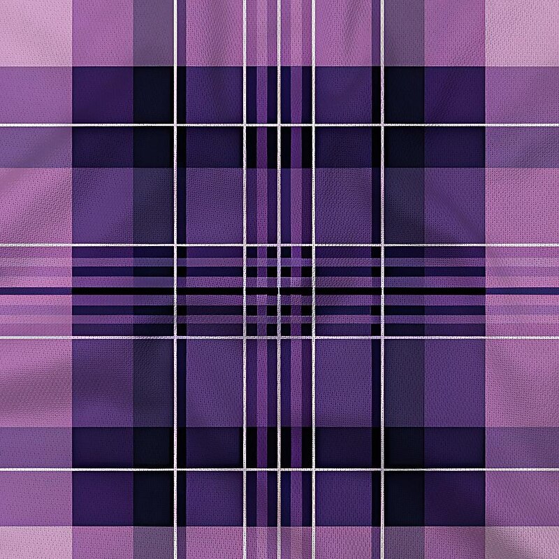 Men's Plaid Zip Polo Shirts Golf Shirt Short Sleeve Polo Shirts Collared Shirts Casual Vacation Wear Formal Wear Festival Wear 3D Print Quarter Zip Polo Summer Wine Purple4