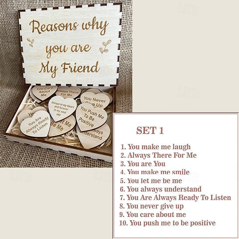 New Unique Friendship Gift Wholesale of Spot Decorative Wooden Chip Boxes4