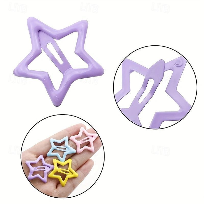 Kids Girls' Hair Accessories Star Cream 42 pieces2