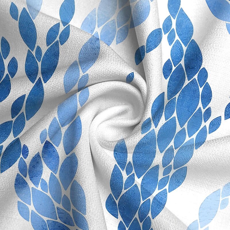 Men's Spray Seascape Pattern Summer Hawaiian Shirt Aloha Shirt Printed Shirts Long Sleeve Shirt Turndown Hawaiian Resort Vacation Going out Beach Royal Blue Dark Blue Light Blue S M L4