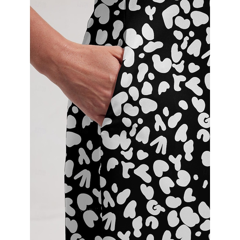 Women's Tennis Dress Golf Dress Black Short Sleeve Dress Ladies Golf Attire Clothes Outfits Wear Apparel4