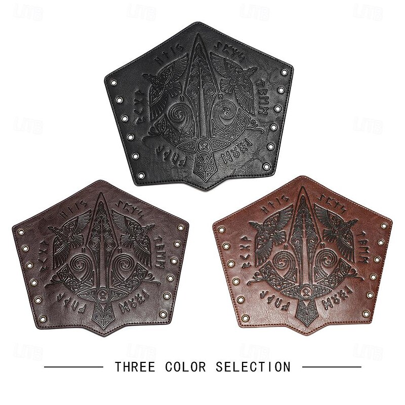 Retro Vintage Medieval Renaissance Armor Wristband Armband Pirate Viking Crusader Archery Fancy Dress Men's Women's Viking Fantasy Carnival Masquerade LARP Adults 1 Wrist Brace / IF YOU NEED A PAIR2