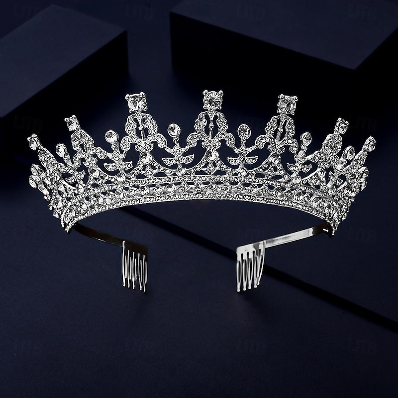 Luxury Queen's Crown Wedding Banquet Party Pan Hair Crown Water Diamond Hair Accessories Bride Crown Headband2