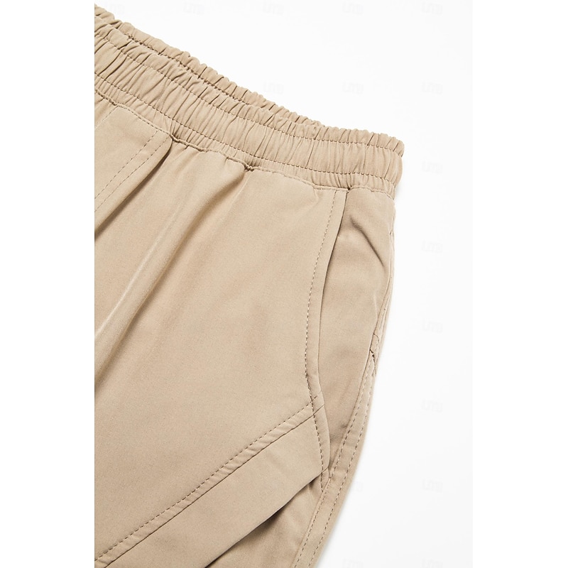 Men's Cargo Pants Cargo Trousers Tactical Pants Elastic Waist Multi Pocket Elastic Cuff Plain Wearable Casual Daily Holiday Sports Fashion Black Army Green4