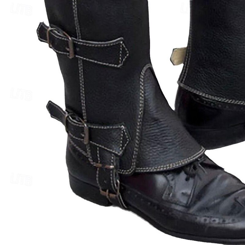 Retro Vintage Medieval Renaissance Shoes Gaiters Boot Covers Pirate Knight Ritter Viking Fancy Dress Men's Unisex Halloween Carnival Masquerade Event / Party Masquerade Adults' Shoe Cover4