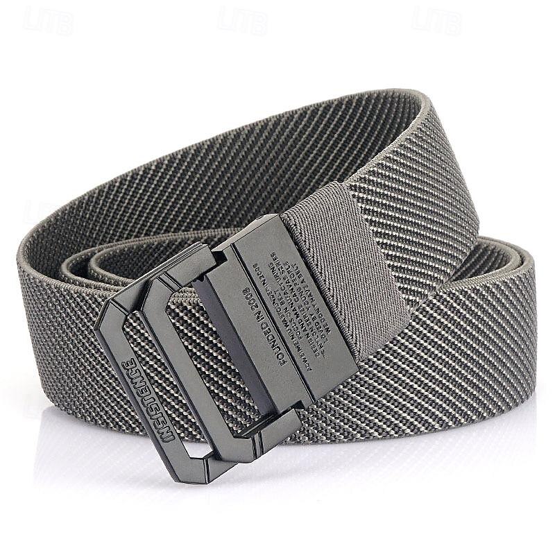 Men's Double-ring Buckle Belt Waist Belt Black Kakhi Alloy Durable Adjustable Plain Outdoor Daily2
