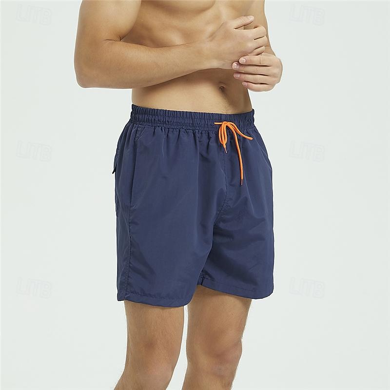 Men's Sweat Shorts Shorts Sport Daily Quick Dry Comfortable Pocket Drawstring Elastic Waist Plain Short Gymnatics Casual Activewear Black White Micro-elastic3