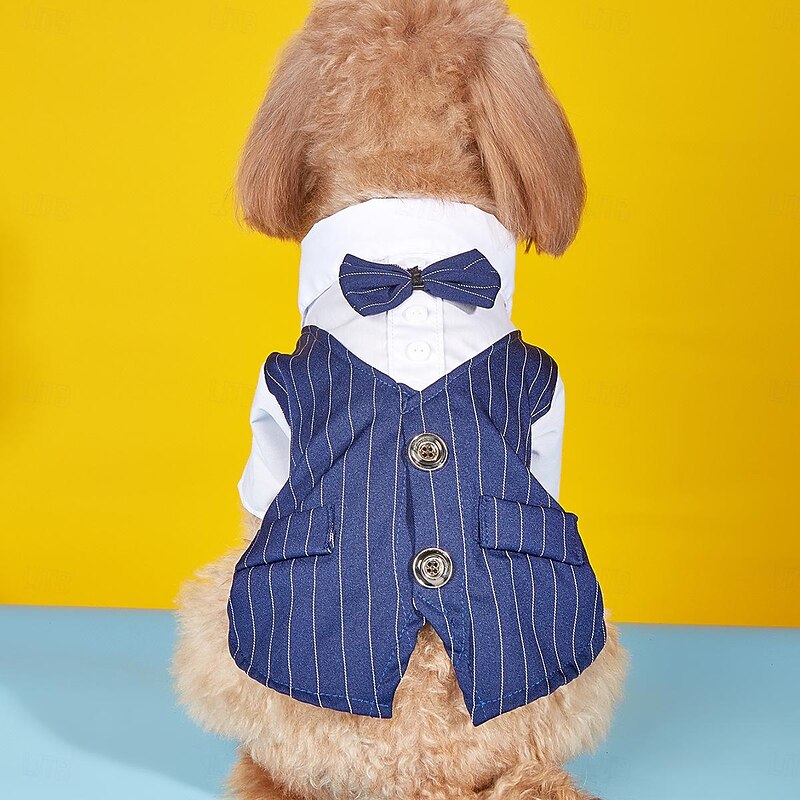 Dog Cat Suit Party Stylish Winter Breathable Soft Washable Comfortable Outdoor Casual Daily Dog Clothing for Bichon Frise Pomeranian Baby Pet Papillon Small