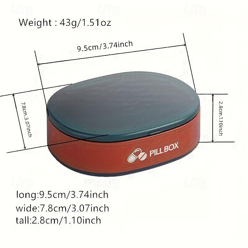 Portable Pill Organizer - Compact, Sealed Pill Case for Traveling, on-the-go Medication Storage - Multi-compartment Waterproof Candy Box for Storing Pills3