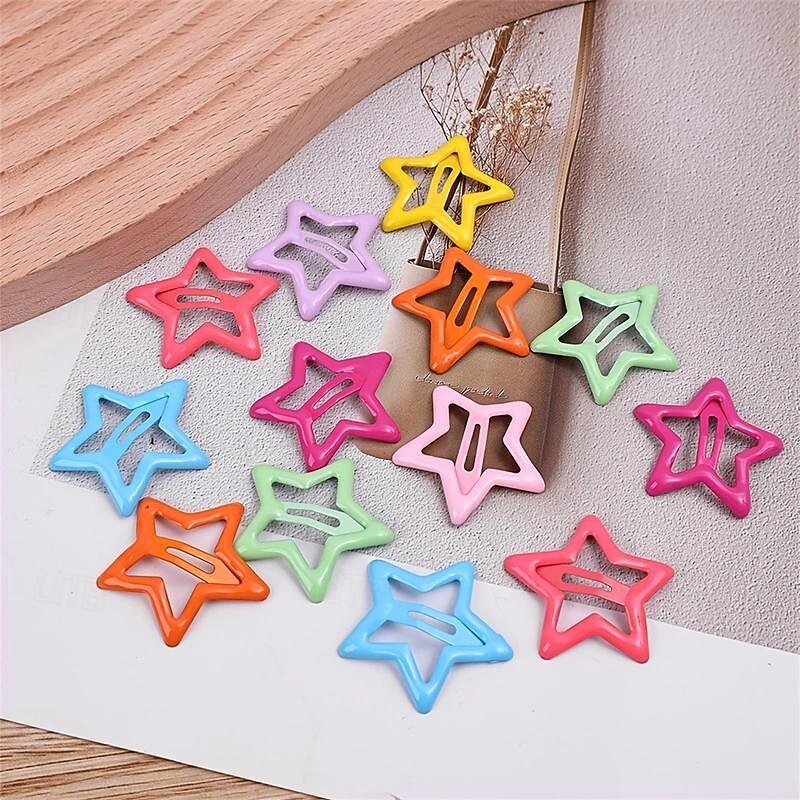 Kids Girls' Hair Accessories Star Cream 42 pieces4
