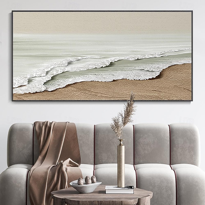 White Sea Waves Oil Painting Hand Painted Large Texture Sea Landscape Painting Home Decor Painting On Canvas Fashion artwork Wall Art Decoration3