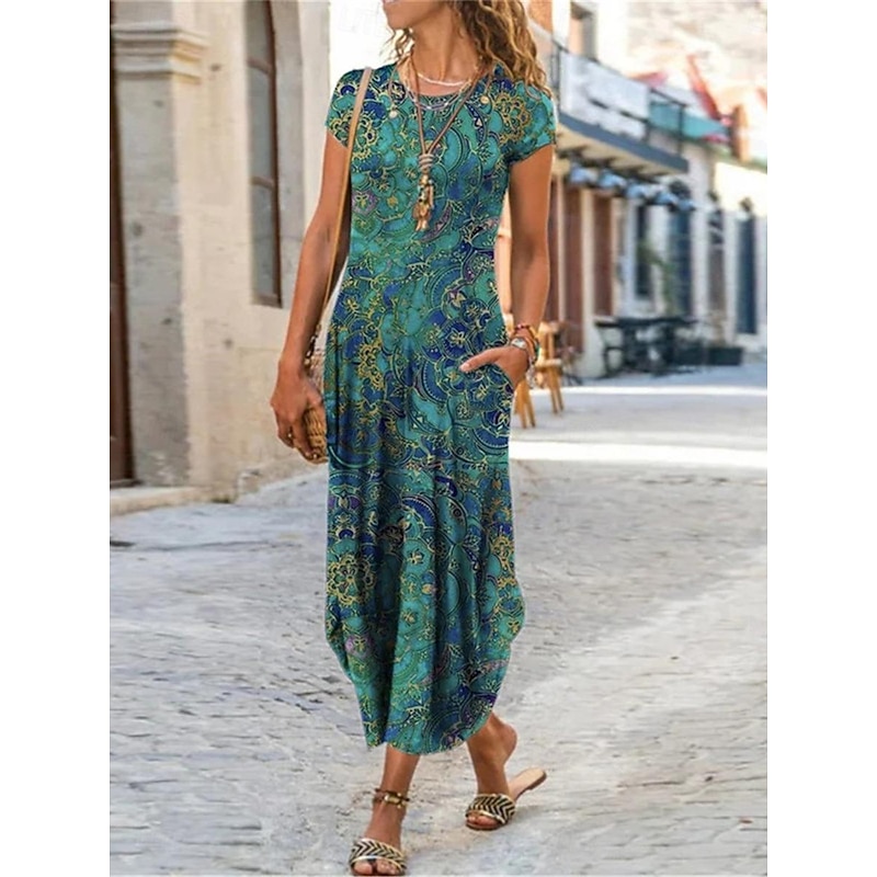 Women's Floral Dress Sleeveless Midi Casual Flowy Summer Beach Party Vibrant Color Print Lightweight Fabric Versatile Fashion2