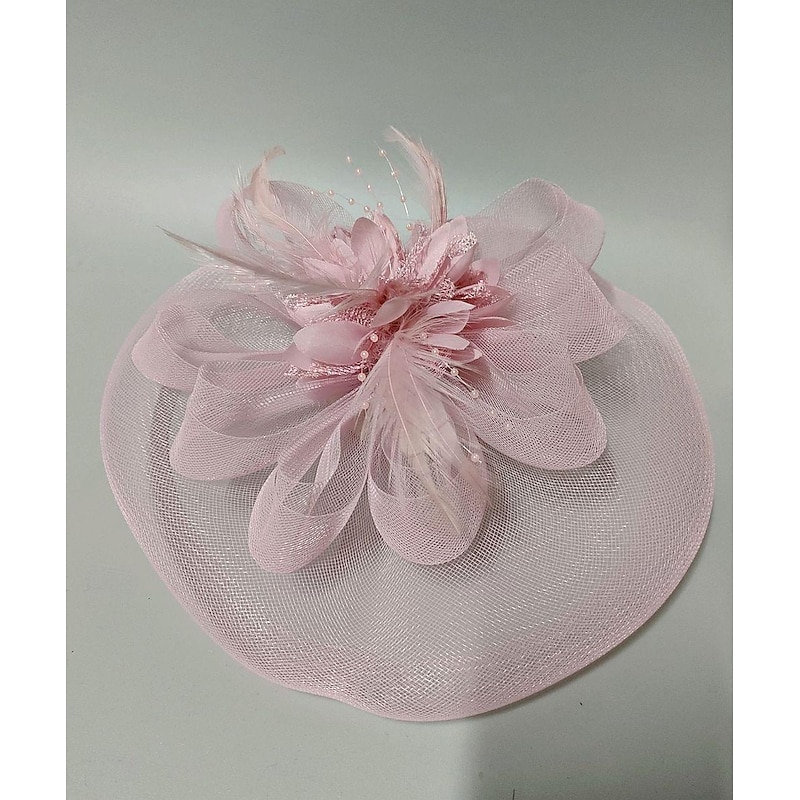 Fascinators Headwear Headpiece Net Veil Hat Wedding Ladies Day With Floral Face Veil Headpiece Headwear3
