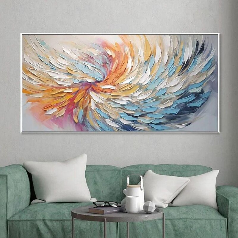 Handmade Oil Painting Canvas Wall Art Decoration Thick Oil Knife Colorful Abstract for Home Decor Rolled Frameless Unstretched Painting3