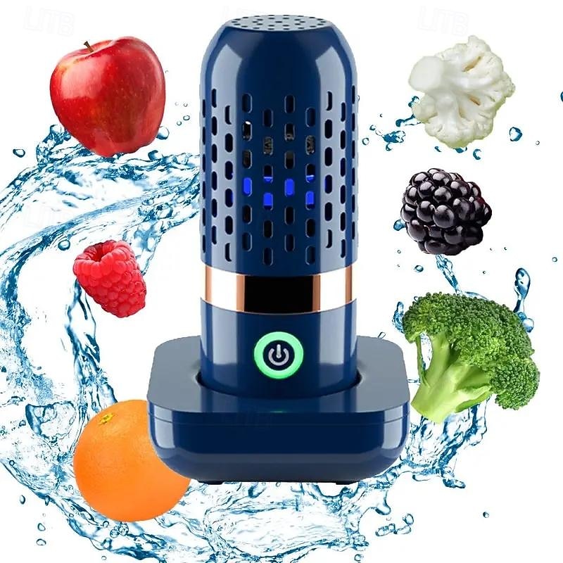 Fruit and Vegetable Purifier Food Cleaning Machine Household Sterilization Portable Wireless Removal of Agricultural Residues Automatic Vegetable Washing Machine