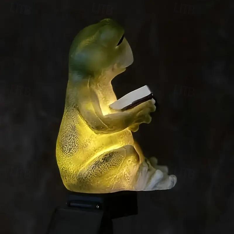 Solar Frog Lawn Light Resin Garden Light Outdoor Waterproof Garden Walkway Landscape Decor Light3