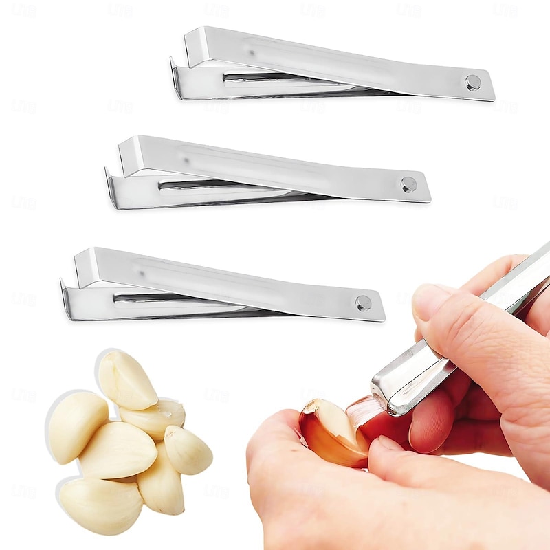Stainless Steel Garlic Peeler - Garlic Peeler Clips Skin Remover - Easily Remove The Garlic Skin - Avoid Garlic Smell On Your Hands 2025 - $3