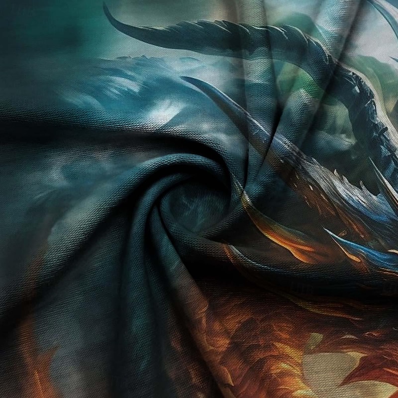 Men's Graphic Animal Dragon T Shirt Short Sleeve T shirt 3D Print Crew Neck Shirt Daily Designer Casual Holiday Going out Black Red Blue Spring & Summer Clothing Apparel S M L XL 2XL 3XL3