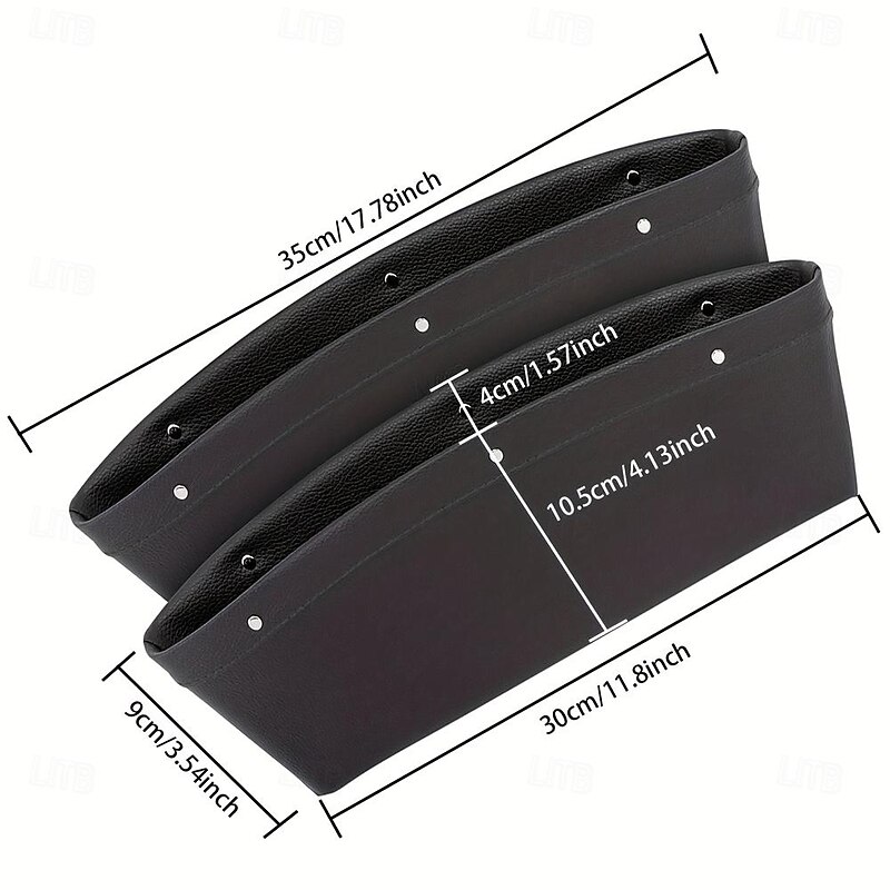 Car Seat Gap Organizer Waterproof PU Leather Storage Box for Car Universal Fit Leather Side Pocket for Mobile Wallet Cosmetics Coins and Accessories3