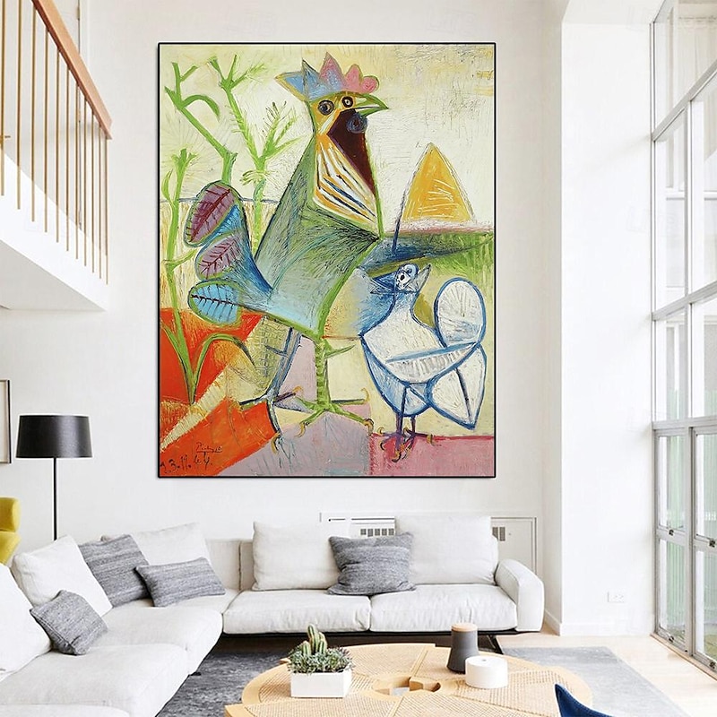 Pablo Picasso oil painting handmade The Cock of the Liberation painting handmade Pablo Picasso painting wall art picture for living room decoration artwork mordern3