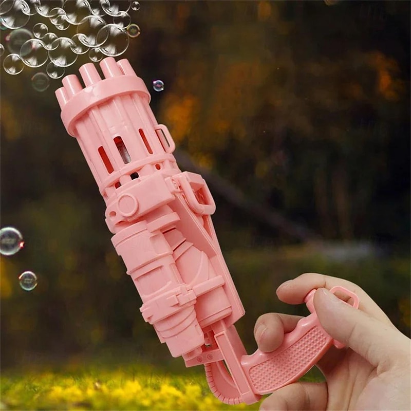 Electric Gatling Bubble Machine Automatic Blower Soap Water Maker Gun for Children Summer Beach Outdoor Kids Toys2
