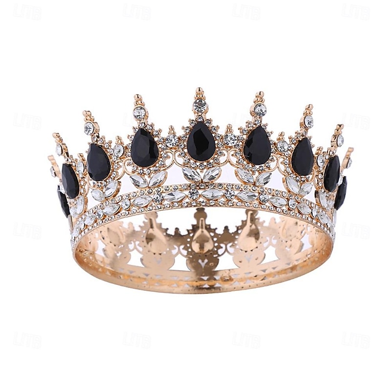 Baroque Round Crown Alloy Headwear Internet Celebrity Birthday Crown Eighteen Year Old Adult Gift Crown Queen3