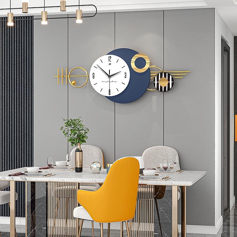 Large Wall Clock for Living Room Decor Modern Minimalist Wall Clock Silent Non-Ticking for Office School Home Kitchen Dining Room Bathroom Battery Operated 82*32CM 100*42CM3