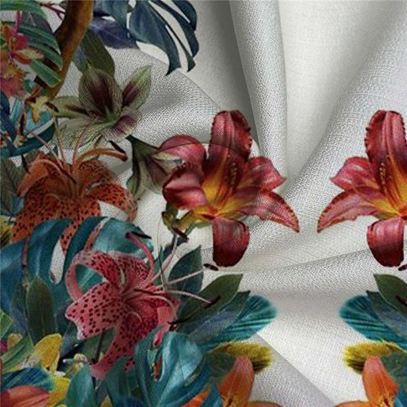 Men's Tropical Parrot Shirt Summer Hawaiian Shirt Aloha Shirt Short Sleeve Shirt Turndown Vacation Hawaiian Resort Style Outdoor Vacation Beach White Blue Green S M L3