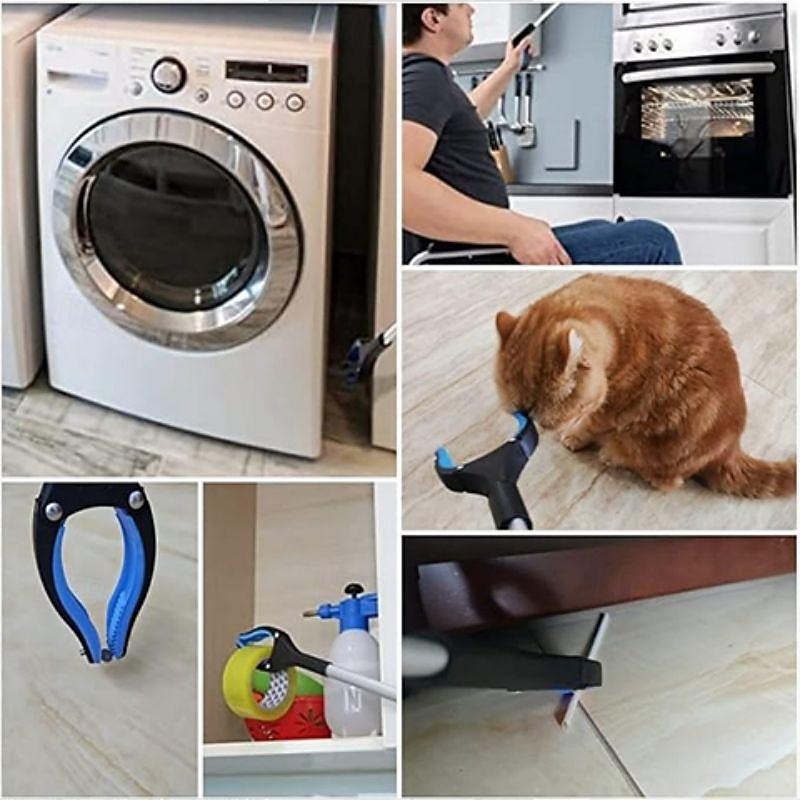 Grabber Reacher Tool 360 Degree Rotating Head, Wide Jaw, 32" Foldable, Lightweight Trash Claw Grabbers for Elderly, Reaching Tool for Trash Pick Up Stick, Litter Picker Arm Extension3