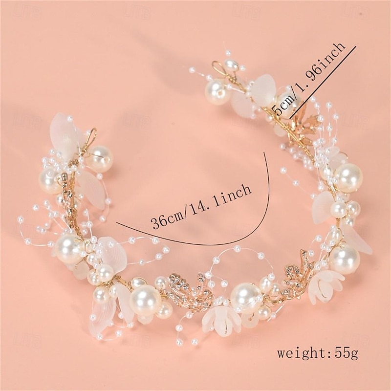 Bride Headband Wreath European And American Handmade Pearl Flower Headband New Forest Style Hair Accessories Super Fairy Bride Headband2