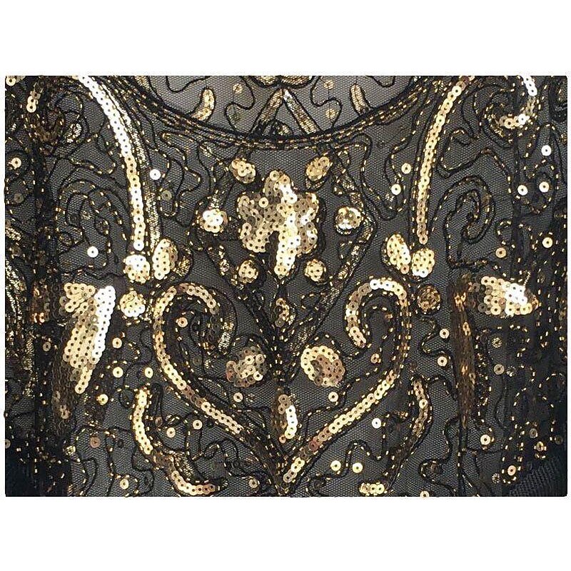 Retro Vintage Roaring 20s 1920s Party Costume Shawls The Great Gatsby Charleston Wedding Guest Sequins Tassel Fringe Fancy Dress Women's Christmas Carnival New Year Wedding Wedding Guest Event / Party3