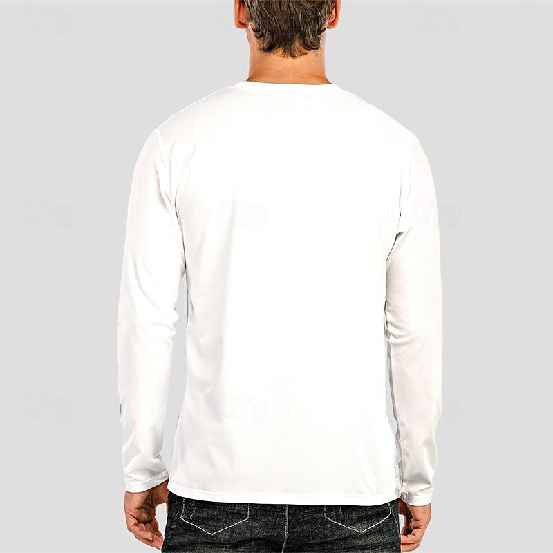 Men's Dragon T Shirt 100% Cotton Long Sleeve Graphic Shirt Black White Dark Blue Comfortable Tee Sports Outdoor Holiday Fashion Designer Clothing2