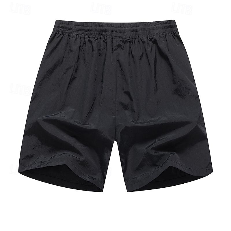 Men's Sweat Shorts Shorts Sport Daily Quick Dry Comfortable Pocket Drawstring Elastic Waist Plain Short Gymnatics Casual Activewear Black Navy Blue Micro-elastic4