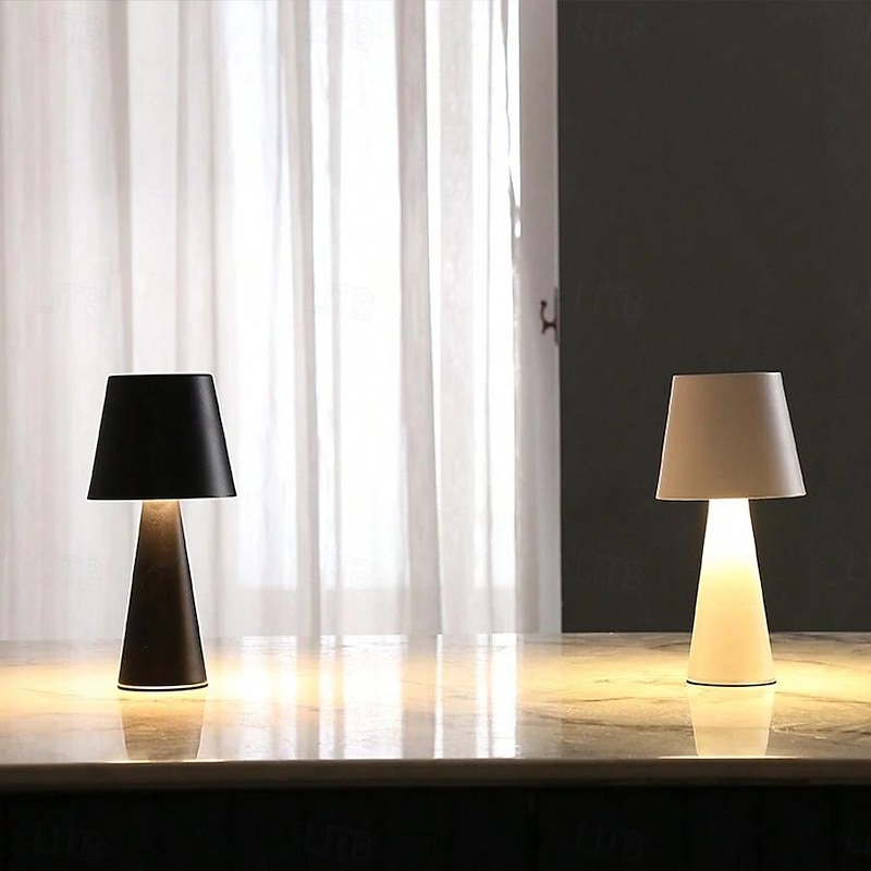 1pc Rechargeable Nordic Table Lamp, Simple Modern Table Lamp for Dining Room Bedroom Bedside Table Lamp4