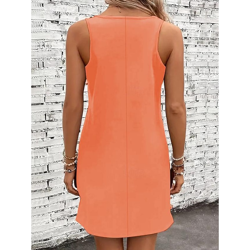 Women's Mini Dress Black Dress Casual Dress Cocktail Dress Formal Dress Vacation Fashion Basic Daily Date Going out Loose Fit Sleeveless Strap Black White Pink Blue Summer Spring4